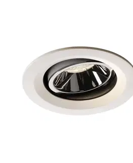 LED podhledová svítidla SLV BIG WHITE NUMINOS MOVE DL M vnitřní LED zápustné stropní svítidlo bílá/chrom 4000 K 20° otočné a výkyvné 1003615