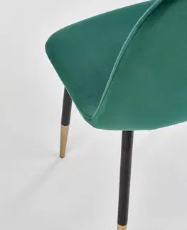 Židle Jídelní židle K379 Halmar Tmavě zelená