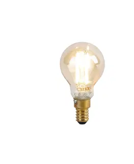 Zarovky Chytrá E14 LED lampa P45 zlatá 4,9W 470 lm 1800-3000K