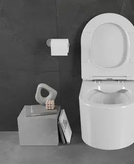 Záchody MEXEN/S Sofia Závěsná WC mísa včetně sedátka s slow-slim, duroplast, bílá 30540300