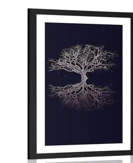 Motivy z naší dílny Plakát s paspartou tajemný strom života