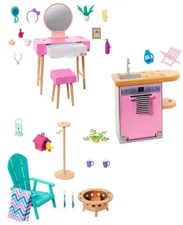 Hračky panenky MATTEL - Barbie Stylový Nábytek  , Mix Produktů