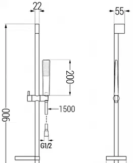 Sprchy a sprchové panely MEXEN/S DS72 posuvný sprchový set, chrom 785724583-00