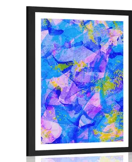 Abstraktní a vzorované Plakát s paspartou pastelové abstraktní umění