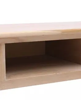 Pracovní stoly Psací stůl se 2 zásuvkami masivní dřevo Dekorhome Šedá