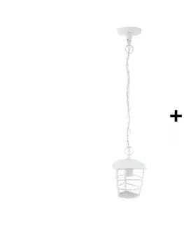 Zahradní lampy Eglo Eglo 93402 - LED Venkovní lustr ALORIA 1xE27/8,5W/230V IP44 