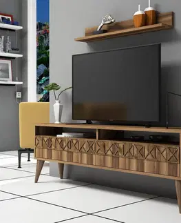 Obývací stěny a sestavy nábytku Televizní stěna LINE ořech