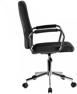Kancelářské židle Ak furniture Čalouněné kancelářské křeslo FD-24 černé