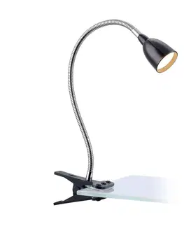 Stolní lampy a lampičky s klipem Markslöjd LED světlo se svorkou Tulip, černá