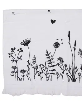 Utěrky Froté kuchyňský ručník s lučními květy Flora And Fauna - 40*66 cm Clayre & Eef TFAF