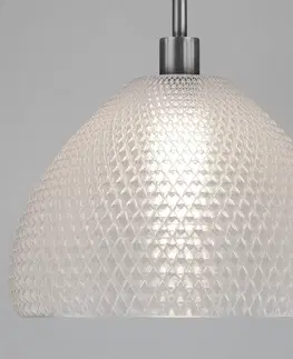 Závěsná světla Tagwerk Závěsné světlo Diamant Bowl Bioplast, sklo čirá