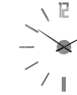 Nalepovací hodiny ModernClock 3D nalepovací hodiny Carlo šedé