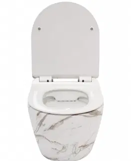 Záchody REA Závěsná WC mísa včetně sedátka RIMLESS Carlos Slim Lava matná REA-C8004