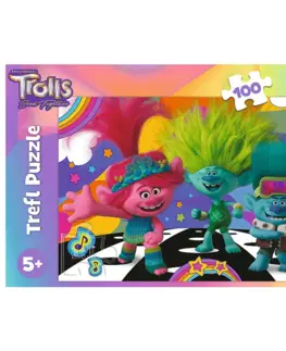 Hračky puzzle TREFL -  Puzzle 100 dílků - Zábavní Trollové / Universal Trolls 3 (2023)