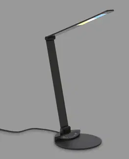 Stolní lampy kancelářské Briloner LED stolní lampa Haiti touchdim CCT černá