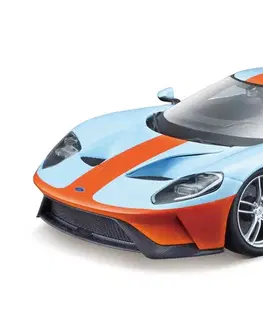 Hračky MAISTO - 2017 Ford GT, modro-oranžová, 1:18