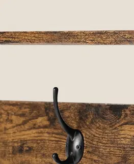 Předsíňové stěny SONGMICS Předsíňový věšák s botníkem Vasagle Gregor 65 cm hnědo-černý