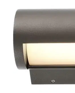 LED venkovní nástěnná svítidla Light Impressions Deko-Light nástěnné přisazené svítidlo Segin 100-240V AC/50-60Hz 13,50 W 3000 K 370 lm 223,0 mm tmavě šedá 731118