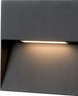 LED venkovní nástěnná svítidla AZzardo AZ4367 venkovní nástěnné svítidlo CASORIA S tmavá šedá