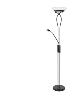 Lampy Rabalux Rabalux 4554 - Stojací lampa GAMMA TREND 2XE27/15W+1XG9/40W/230V černá 