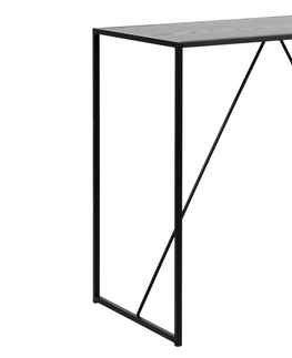 Barové stolky Dkton Barový stůl Naja 120 cm černá jasan