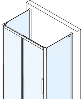 Sprchové kouty POLYSAN EASY LINE třístěnný sprchový kout 1000x1000, L/P varianta, čiré sklo EL1015EL3415EL3415