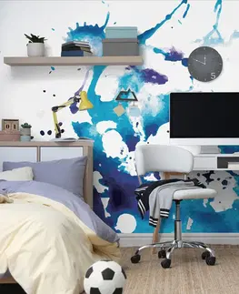 Samolepící tapety Samolepící tapeta modrý akvarel v abstraktním provedení