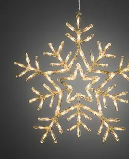 Venkovní dekorace Exihand Sněhová vločka 4470-103, 90 LED teplá bílá s 8-mi funkcemi, průměr 58 cm