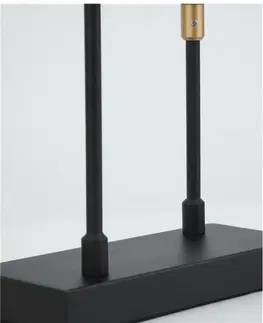 Designová závěsná svítidla NOVA LUCE závěsné svítidlo ATOMO černá a zlatý kov a akryl LED 3 x 2.4W 230V 3000K IP20 9280674