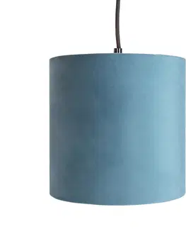 Zavesna svitidla Závěsná lampa s 5 barevnými sametovými odstíny 20 cm - Cava