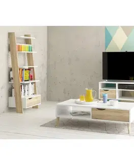 Obývací stěny TV stolek OSLO 75391 dub sonoma / bílá Tempo Kondela
