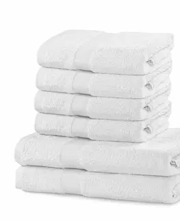 Ručníky DecoKing Sada ručníků a osušek Marina bílá, 4 ks 50 x 100 cm, 2 ks 70 x 140 cm
