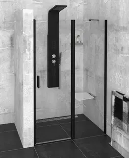 Sprchové kouty POLYSAN ZOOM BLACK sprchové dveře 1100, čiré sklo ZL1311B
