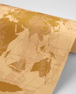 Tapety mapy Tapeta rustikální mapa světa