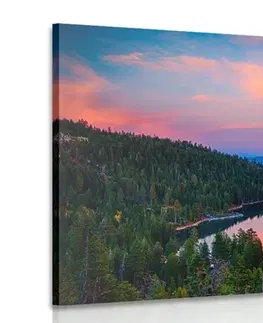 Obrazy přírody a krajiny Obraz jezero při západu slunce