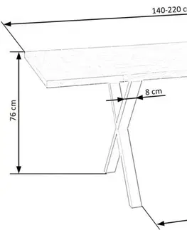 Jídelní stoly Jídelní stůl APEX dýha Halmar 140x85 cm