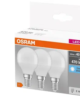 LED osvětlení Osram SADA 3x LED Žárovka P40 E14/4,9W/230V 4000K - Osram 