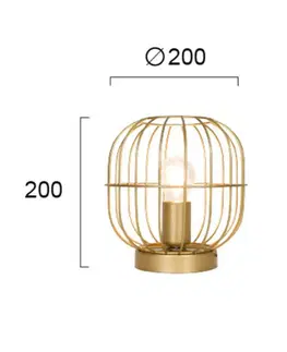 Stolní lampy Viokef Stolní lampa Zenith ve tvaru klece, zlaté