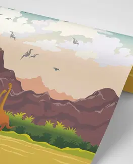 Dětské tapety Tapeta země dinosaurů