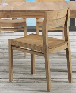 Luxusní jídelní židle Estila Masivní jídelní židle Fjordar s jemně zaoblenou zádovou opěrkou a sedací částí bledě hnědá 82cm