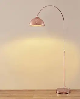 Obloukové lampy Lindby Lindby Lennart oblouková stojací lampa měď