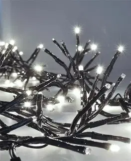 Vánoční dekorace Solight 1V11-W Vánoční LED řetěz s dálkovým ovládáním Cluster 576 LED, studená bílá, 5 m