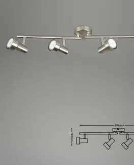 LED bodová svítidla BRILONER Bodové svítidlo 60,4 cm 4xGU10 12W 1000lm matný nikl BRI 2843-042