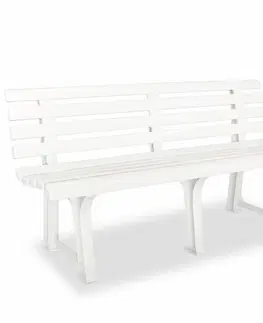 Zahradní lavice Plastová zahradní lavička Bílá