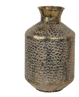 Dekorativní vázy Zlatá kovová váza Marquite – Ø 26*46 cm Clayre & Eef 6Y3872