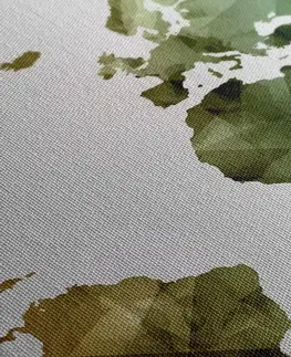 Obrazy mapy Obraz barevná polygonální mapa světa