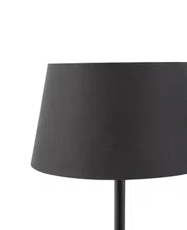 Stolni lampy Klasická stolní lampa černá s černým odstínem 32 cm - Simplo