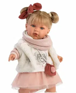 Hračky panenky LLORENS - 42402 JULIA - realistická panenka miminko se zvukem a měkkým látkovým tělem 42 cm