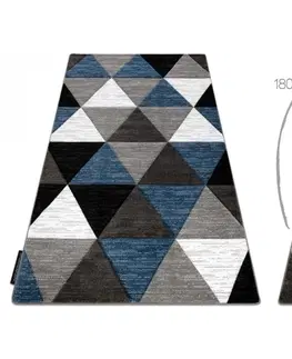 Koberce a koberečky Dywany Lusczow Kusový koberec ALTER Rino trojúhelníky modrý, velikost 120x170