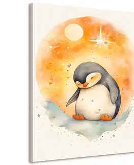 Zasněná zvířátka Obraz zasněný tučňáček
